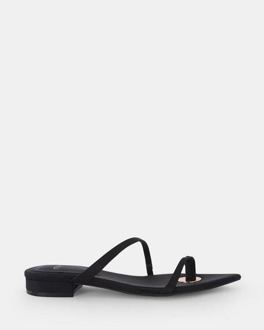 Image of Sandals. Product name - Zable Women's Fast Fashion BLACK Novo Sandals in Black colour by brand - NOVO