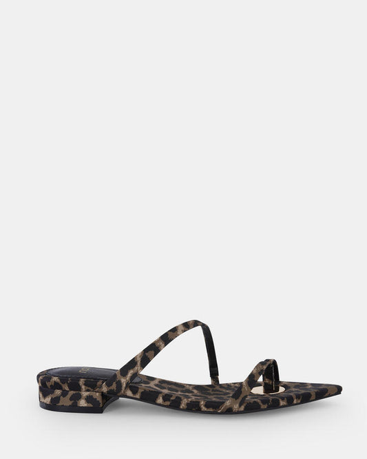 Image of Sandals. Product name - Zable Women's Fast Fashion Leopard Novo Sandals in Leopard colour by brand - NOVO