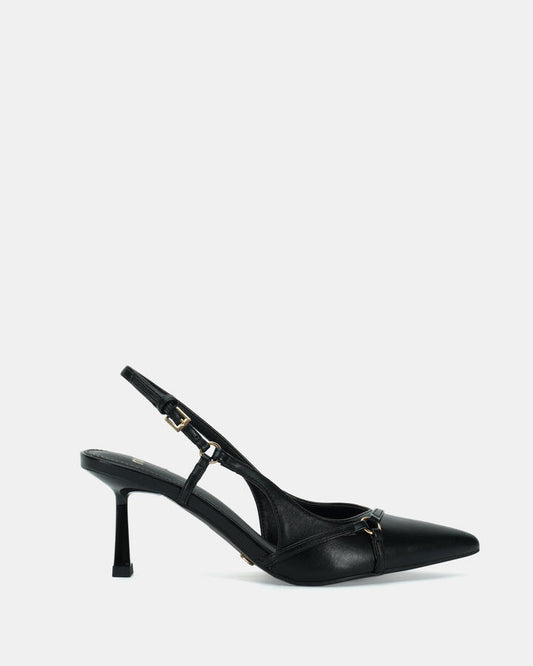 Image of Shoes. Product name - Zandra Women's Court High Heel BLACK Novo Court in Black colour by brand - NOVO