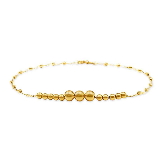 Image of Bracelets. Productname: 9kt Yellow Gold Bead Bracelet in Gold colour by brand - Bevilles