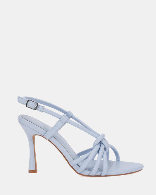 Image of Sandals. Product name - Lionel Women's Strappy High Heel SKY BLUE Novo Sandals in Sky Blue colour by brand - NOVO