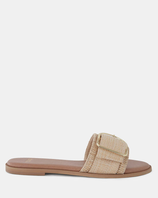 Image of Sandals. Product name - Rene Women's Thongs NATURAL RAFFIA Novo Thongs in Natural Raffia colour by brand - NOVO