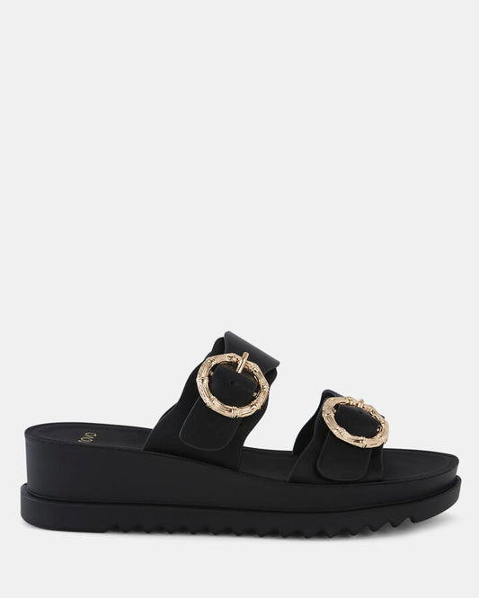 Image of Boots. Product name - Bodie Women's Wedge BLACK Novo Wedges in Black colour by brand - NOVO
