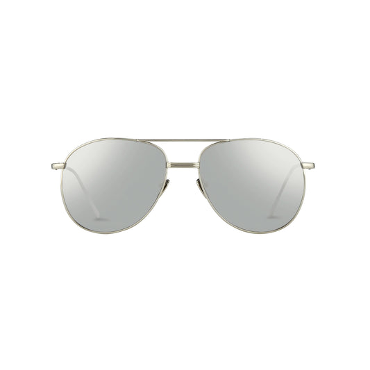 Image of Sunglasses. Productname: LINDA FARROW Linda Farrow Linda Farrow White Gold/ White Gold/ Platinum Lfl482C2Sun in GOLD colour by brand - LINDA FARROW