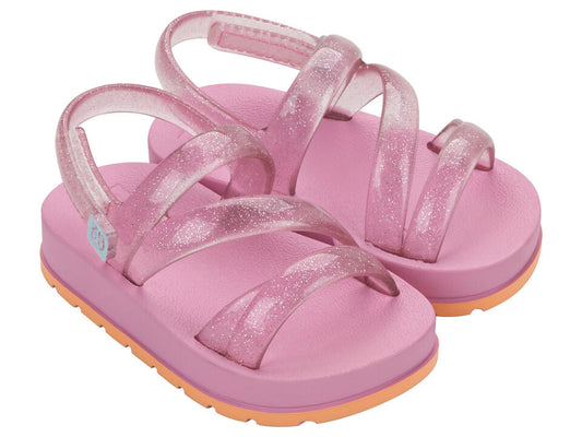 Image of Sandals. Product name - Glitter Baby Women's Ipanema LILAC GRENDENE in Lilac colour by brand - IPANEMA