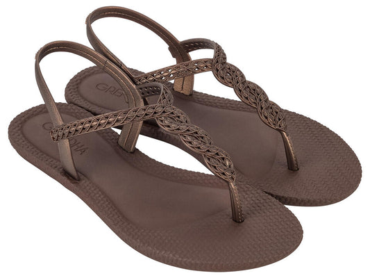 Image of Sandals. Product name - Elegant Sandal Women's Ipanema BRONZE GRENDENE in Bronze colour by brand - IPANEMA
