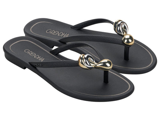 Image of Sandals. Product name - Reflection Thong Women's Ipanema BLACK GRENDENE in Black colour by brand - IPANEMA