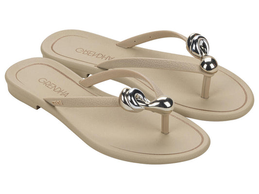 Image of Sandals. Product name - Reflection Thong Women's Ipanema LIGHT BEIGE GRENDENE in Light Beige colour by brand - IPANEMA