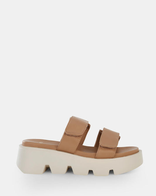 Image of Boots. Product name - Brennan Women's Wedge CAMEL Novo Wedges in Camel colour by brand - NOVO