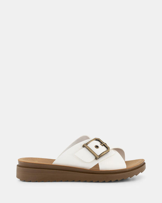 Image of Sandals. Product name - Sidnie Women's Thongs WHITE Novo Thongs in White colour by brand - NOVO