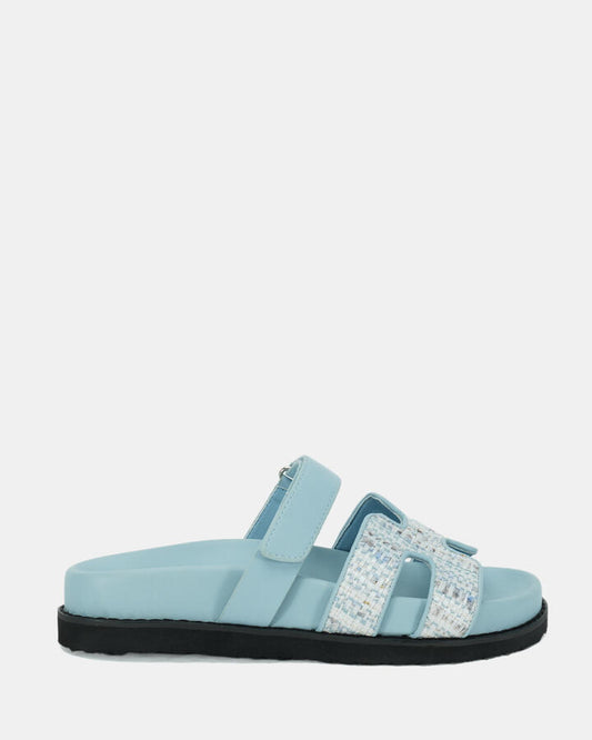 Image of Sandals. Product name - Slothy Women's Thongs SOFT BLUE Novo Thongs in Soft Blue colour by brand - NOVO