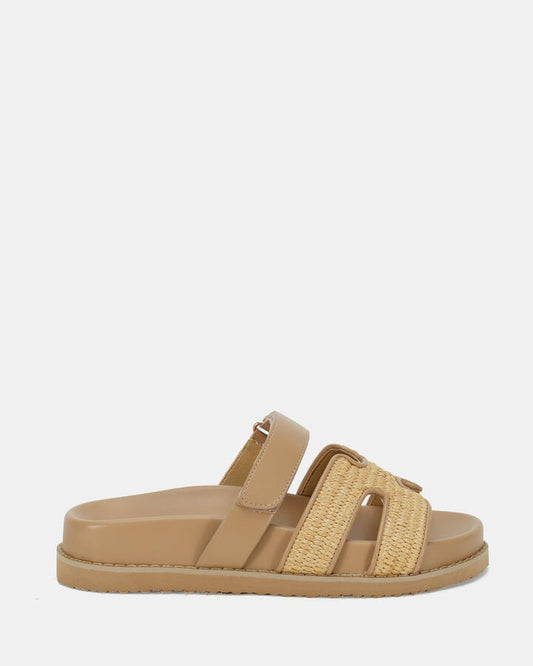 Image of Sandals. Product name - Slothy Women's Thongs RAFFIA Novo Thongs in Raffia colour by brand - NOVO
