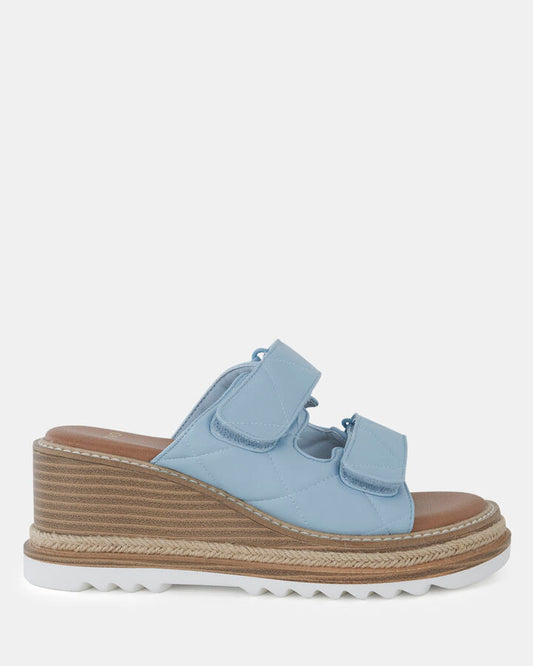 Image of Boots. Product name - Winsley Women's Wedge SOFT BLUE Novo Wedges in Soft Blue colour by brand - NOVO