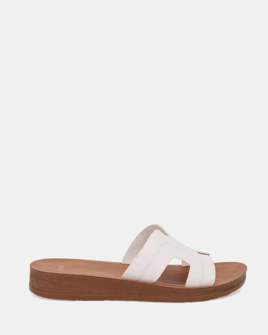 Image of Sandals. Product name - Ryleigh Women's Thongs WHITE Novo Thongs in White colour by brand - NOVO