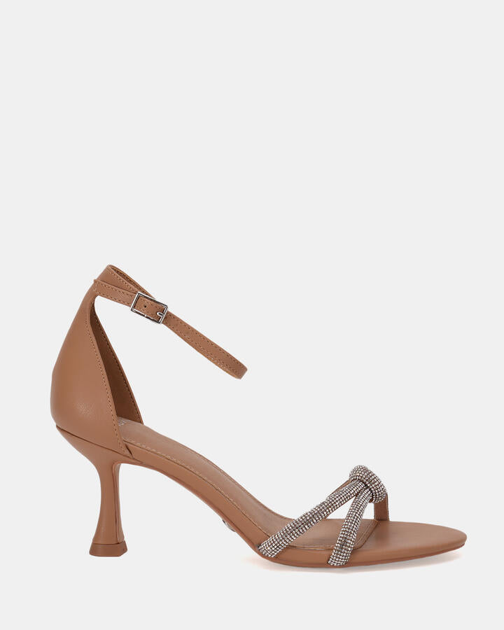Image of Heels. Product name - Perseus Women's Evening Shoes CAMEL Novo Evening in Camel colour by brand - NOVO