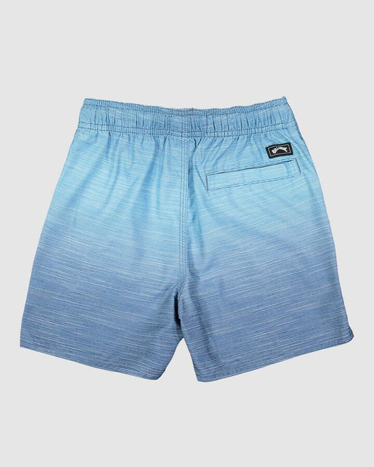 Image of Swimwear. Product name - Billabong Boys 0-7 Sergio Layback 13" Boardshorts Light Navy in Light Navy colour by brand - Billabong