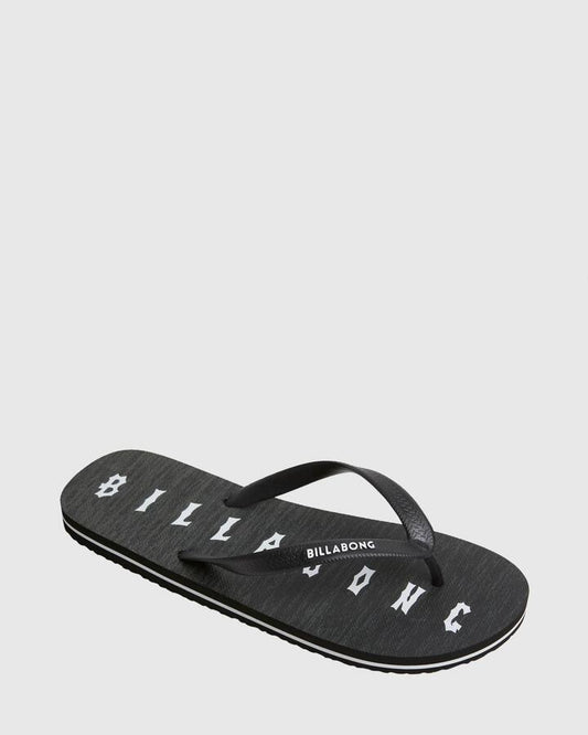 Image of Sandals. Product name - Billabong Mens Shadow Cut Thongs Black in Black colour by brand - Billabong