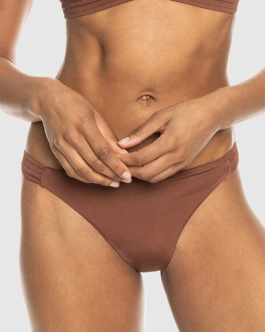 Image of Swimwear. Productname: Roxy Womens Silky Island Cheeky Bikini Bottom Root Beer - in Root Beer colour by brand - Roxy