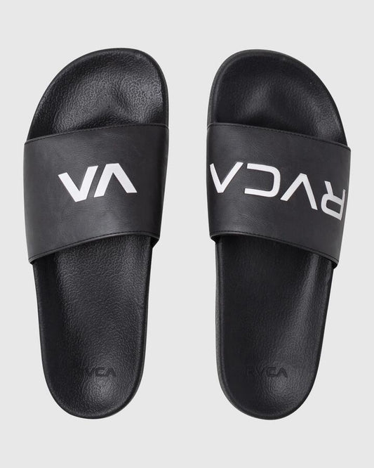 Image of Slippers. Productname: RVCA - Mens Rvca Sport Slides - Black/White - in Black/White colour by brand - RVCA