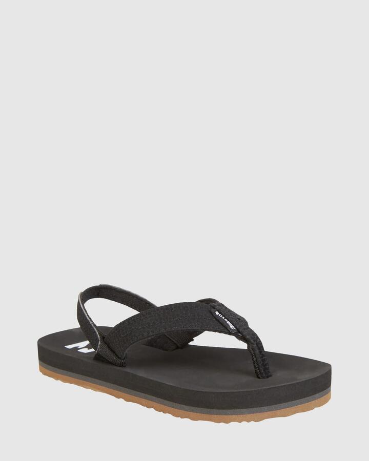 Image of Sandals. Product name - Billabong Boys 2-7 Stoked Sandals Black in Black colour by brand - Billabong