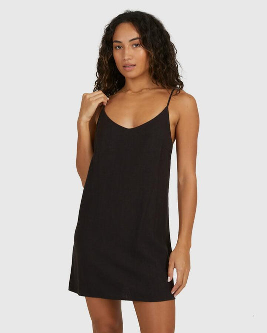 Image of Dresses. Productname: Billabong - Womens Summer Love Mini Dress - Black - in Black colour by brand - Billabong