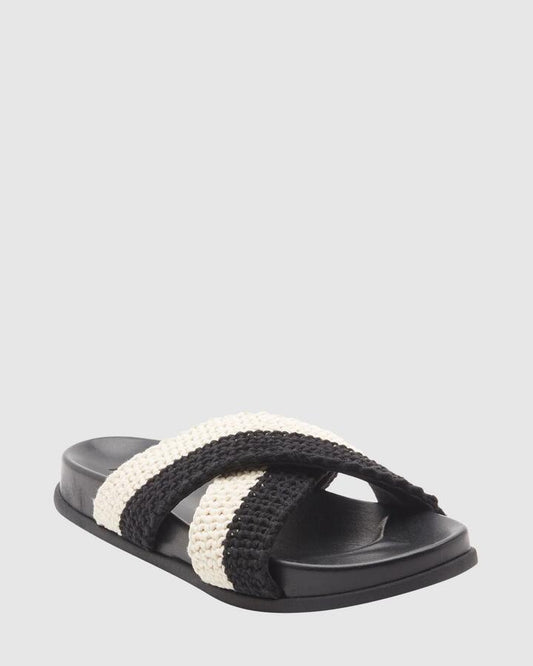 Image of Slippers. Productname: Roxy - Womens Syenna Slides - Black/Cream - in Black/Cream colour by brand - Roxy