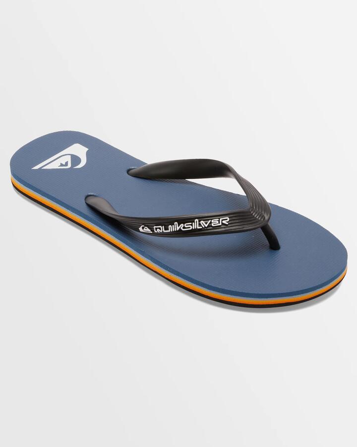 Image of Sandals. Product name - Quiksilver Mens Molokai Core Thongs Blue 3 in Blue 3 colour by brand - Quiksilver