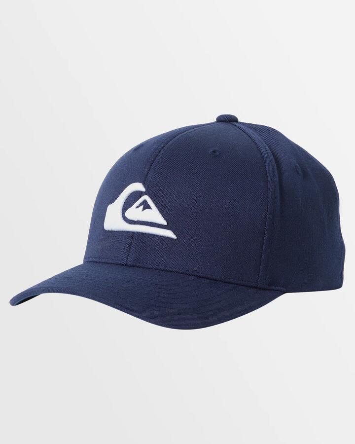 Image of a model wearing Outerwear. Productname: Quiksilver - Mens Mountain And Wave Cap - Navy Blazer - in Navy Blazer colour by brand - Quiksilver