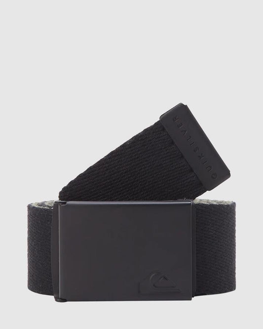Image of Accessories. Productname: Quiksilver - Mens The Jam 5 Webbing Belt - Black/Black - in Black/Black colour by brand - Quiksilver