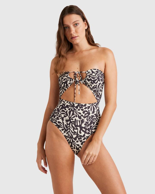 Image of Swimwear. Productname: Billabong - Womens Palm Grove Drew One Piece Swimsuit - Off Black - in Off Black colour by brand - Billabong