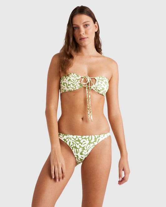 Image of Swimwear. Product name - Billabong Womens Palm Grove Drew 2 Way Bikini Top Celery in Celery colour by brand - Billabong