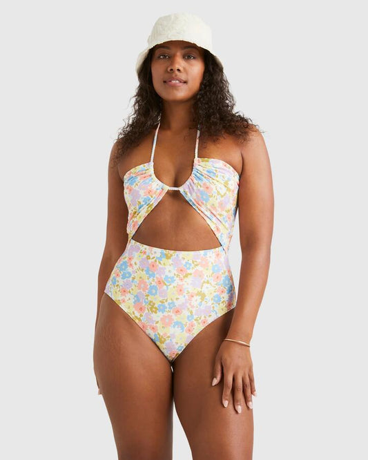 Image of Swimwear. Productname: Billabong - Womens Dream Chaser Tanlines One Piece Swimsuit - Multi - in Multi colour by brand - Billabong