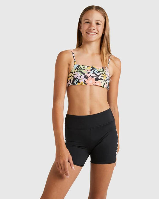 Image of Swimwear. Product name - Billabong Girls 6-16 Heat Wave Surf Boardshorts Black in Black colour by brand - Billabong
