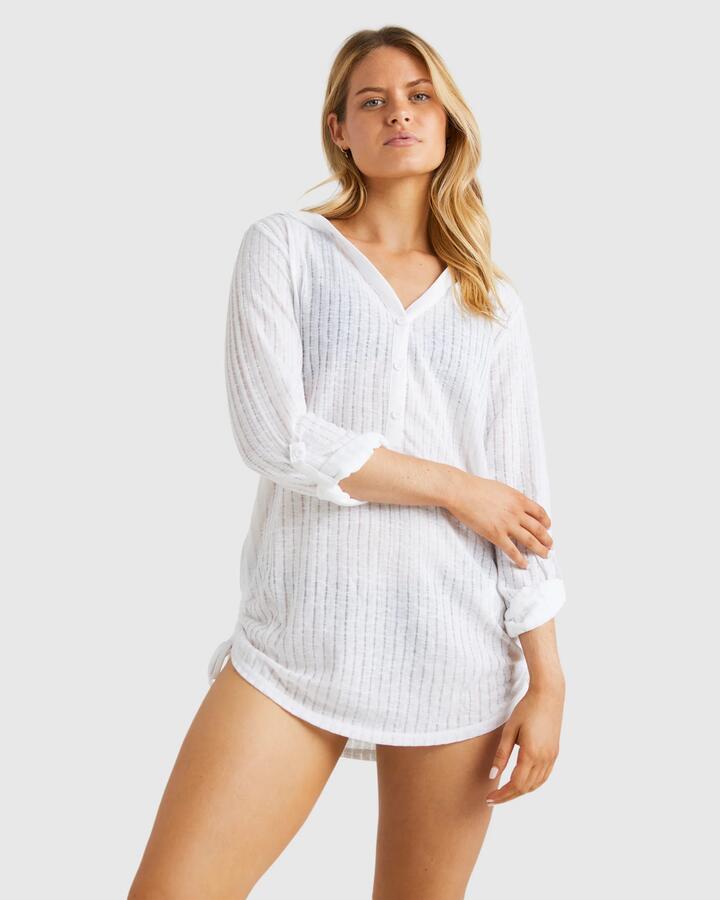Image of Accessories. Product name - Billabong Womens Lovechild Cover-Up White in White colour by brand - Billabong