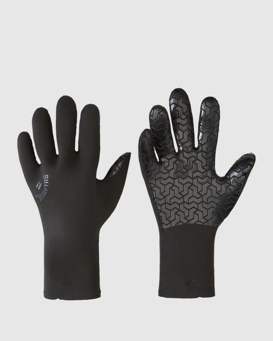 Image of Gloves & Mittens. Product name - Billabong Mens 2Mm Absolute Wetsuit Gloves Black in Black colour by brand - Billabong