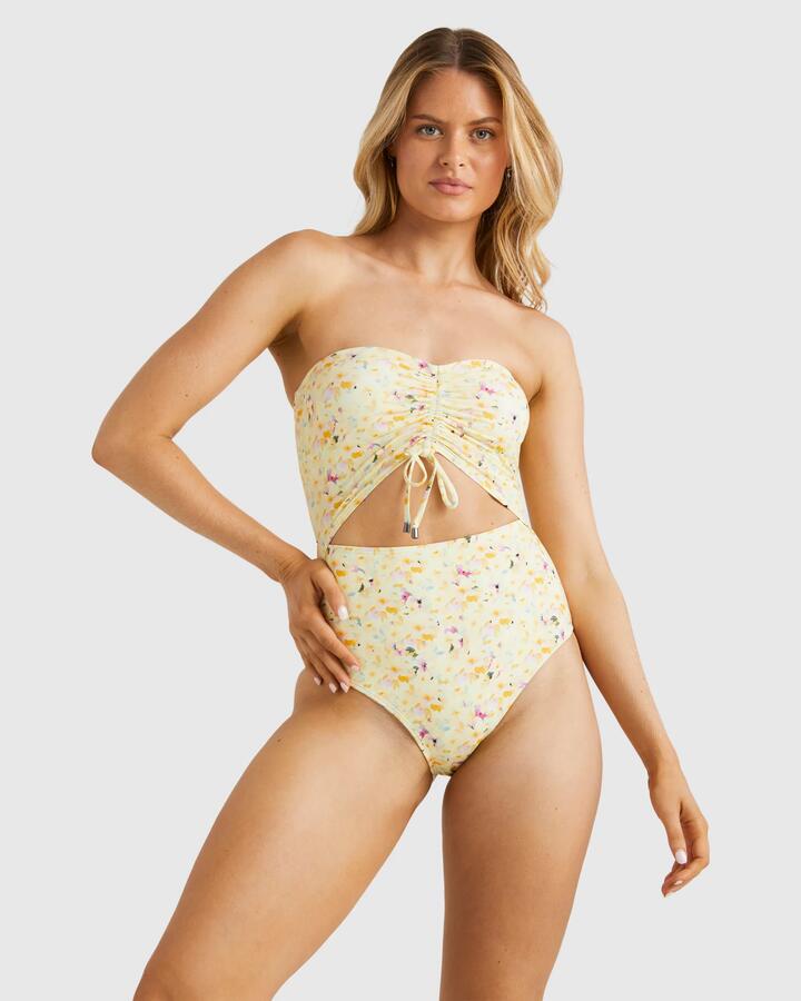 Image of Swimwear. Productname: Billabong Womens Mellow Days Summer One Piece Swimsuit Yellow - in Yellow colour by brand - Billabong