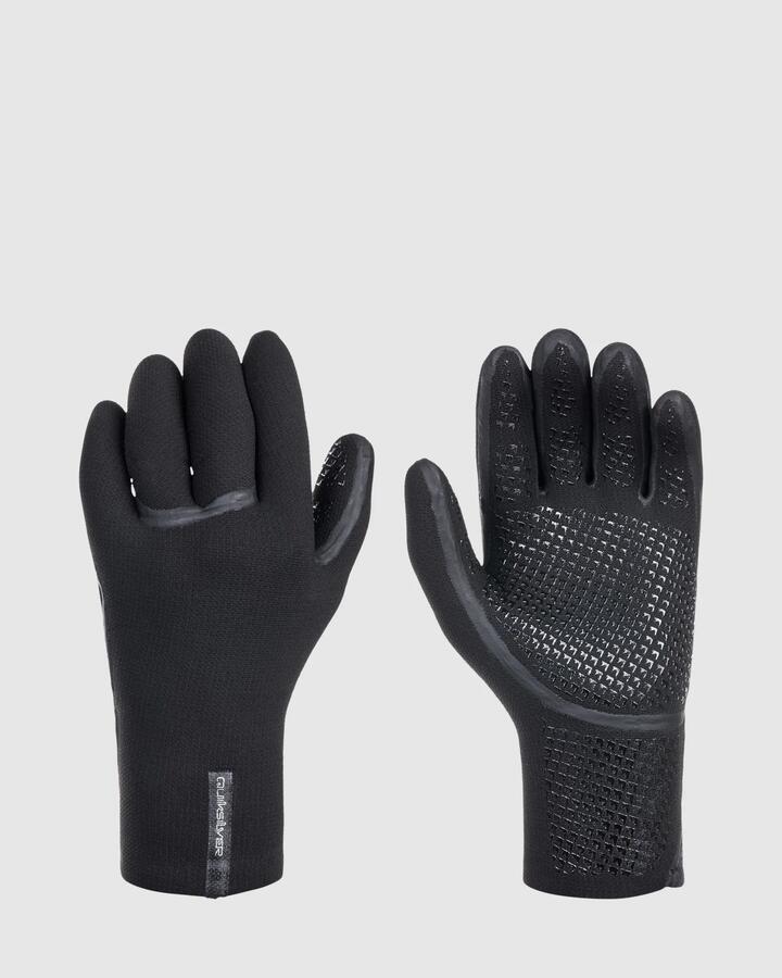 Image of Wetsuits. Product name - Quiksilver Mens 1.5Mm Marathon Sessions Neoprene Wetsuit Gloves Black in Black colour by brand - Quiksilver