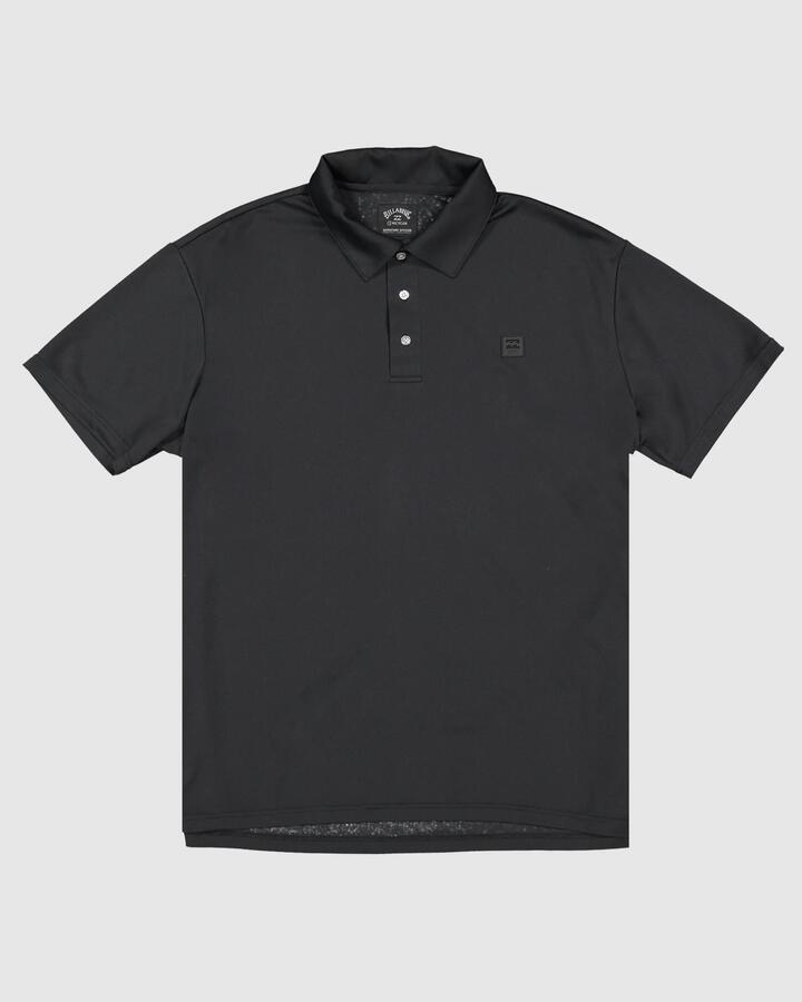 Image of a model wearing Tops. Product name - Billabong Mens Adiv Polo Black in Black colour by brand - Billabong