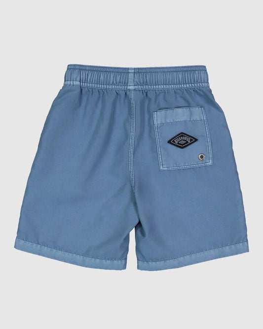 Image of Swimwear. Productname: Billabong - Boys 0-7 All Day Overdye Layback 13" Boardshorts - Steel Blue - in Steel Blue colour by brand - Billabong