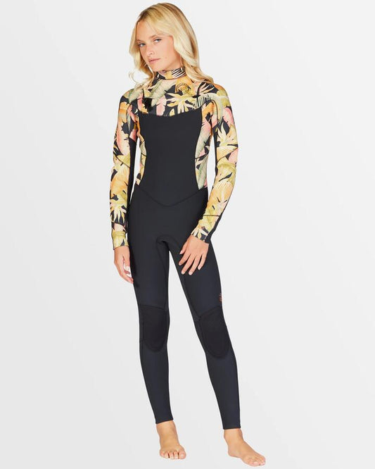 Image of Wetsuits. Product name - Billabong Girls 6-14 3/2Mm Salty Dayz Steamer Wetsuit Jungle Night in Jungle Night colour by brand - Billabong