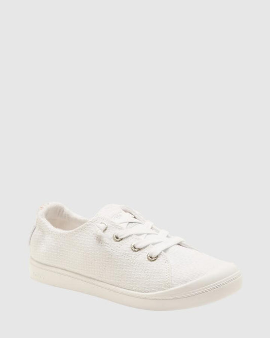 Image of Sneakers. Product name - Roxy Womens Bayshore Plus Sneakers White/White in White/White colour by brand - Roxy