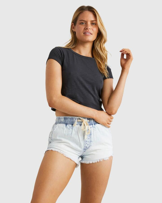 Image of T-Shirts. Product name - Billabong Womens Daily T-Shirt Black Sands in Black Sands colour by brand - Billabong