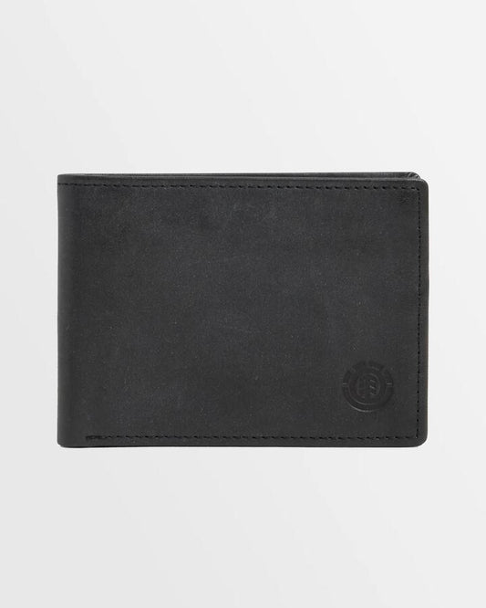Image of Wallets & Money Clips. Productname: Element Mens Corpo Faux Leather Bi-Fold Wallet Flint Black - in Flint Black colour by brand - Element