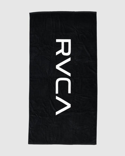 Image of Towels. Product name - RVCA Big Rvca Towel Black in Black colour by brand - RVCA