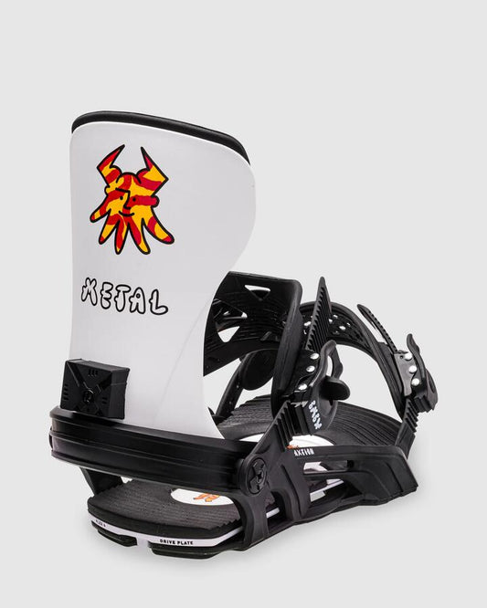 Image of Snowboards. Productname: Bent Metal Mens Axtion Snowboard Bindings Black/White - in Black/White colour by brand - Bent Metal
