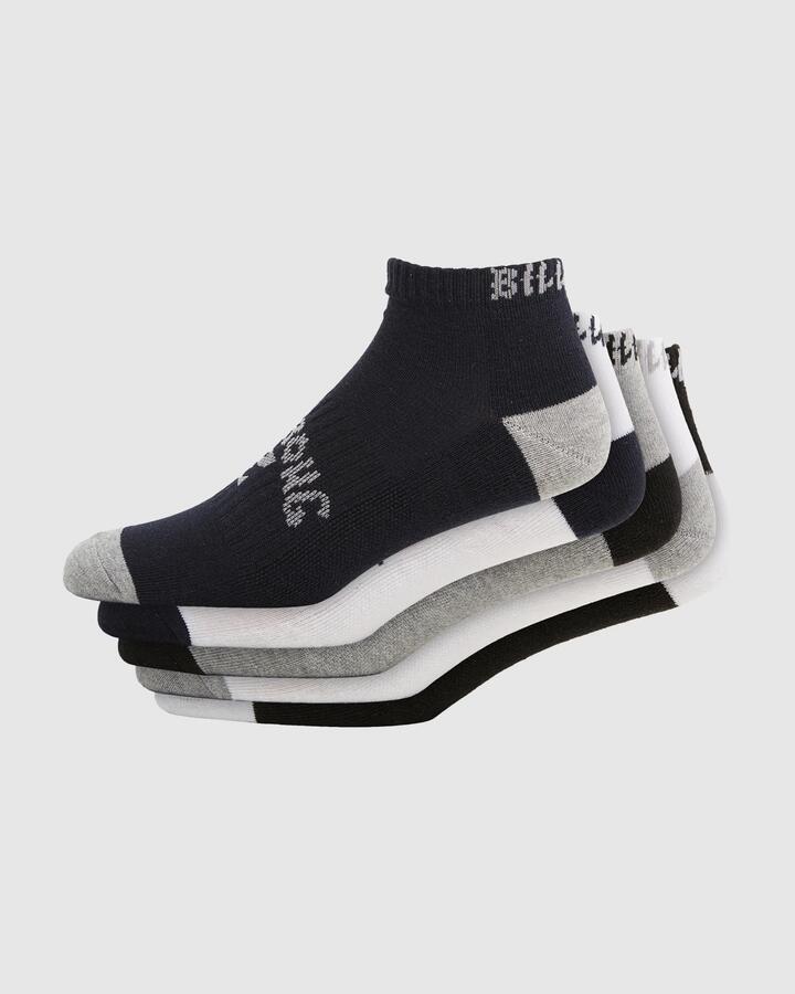 Image of Socks. Productname: Billabong Boys 8-16 Ankle 5 Pack Ankle Socks Multi - in Multi colour by brand - Billabong