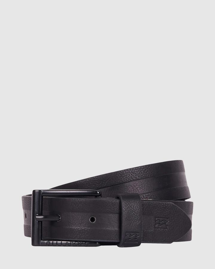 Image of Belts. Product name - Billabong Mens Barrel Belt Black in Black colour by brand - Billabong
