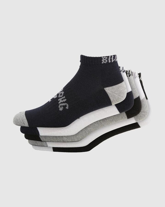 Image of Socks. Productname: Billabong Mens Ankle 5 Pack Ankle Socks Multi - in Multi colour by brand - Billabong