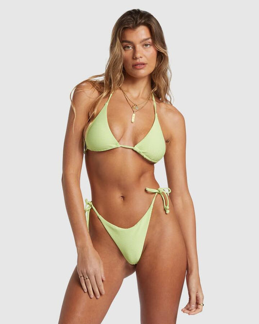 Image of Swimwear. Productname: Billabong - Womens Tanlines Tie Side Tanga Bikini Bottom - Lime Zest - in Lime Zest colour by brand - Billabong