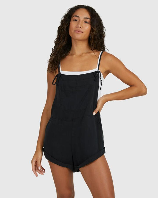 Image of Dresses. Productname: Billabong - Womens Wild Pursuit Playsuit - Black - in Black colour by brand - Billabong